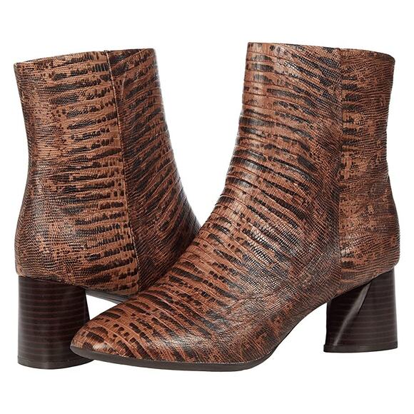 AEROSOLES Shoes - Aerosoles Womens Myla Side Zip-closure Leather Ankle Boots Brown Size 12